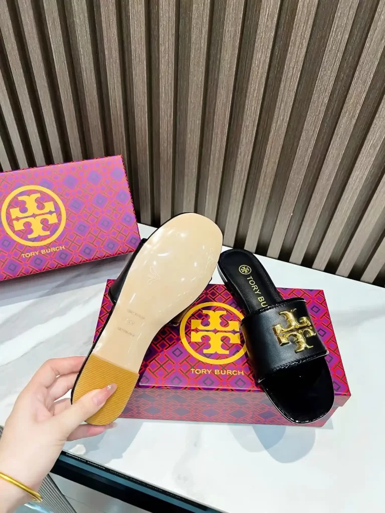 Premium Black Replica Tory Burch Eleanor Slide, Great Price